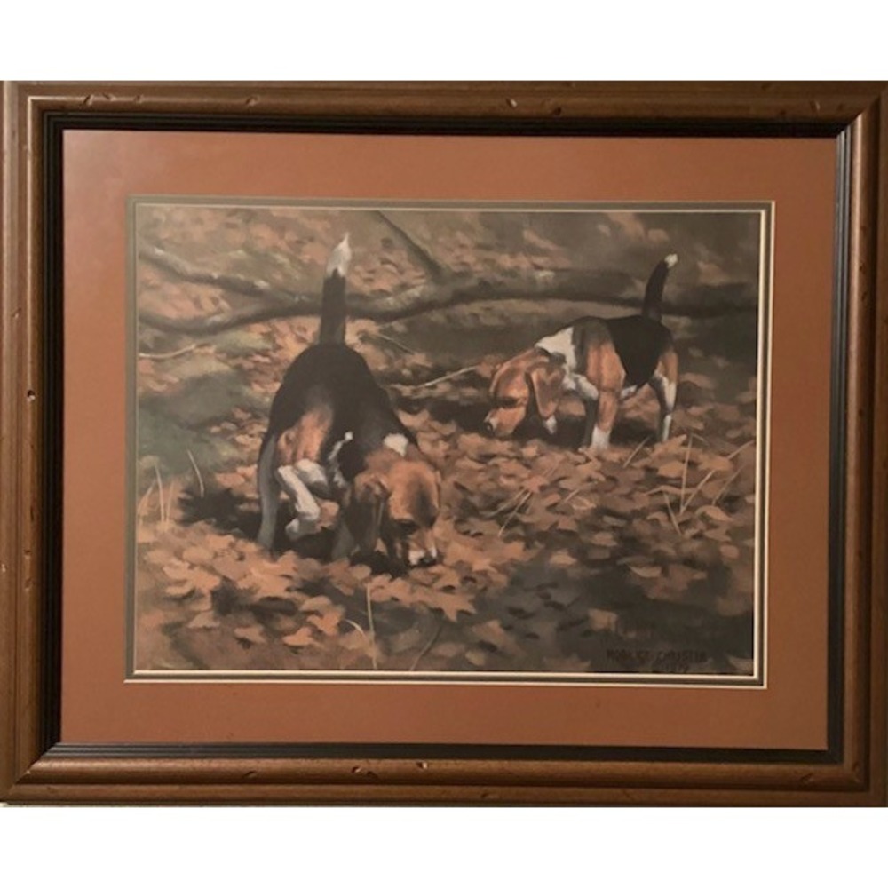 The Seekers Robert A. Christie Framed Art Beagle‎ Dogs Signed Limited Edition